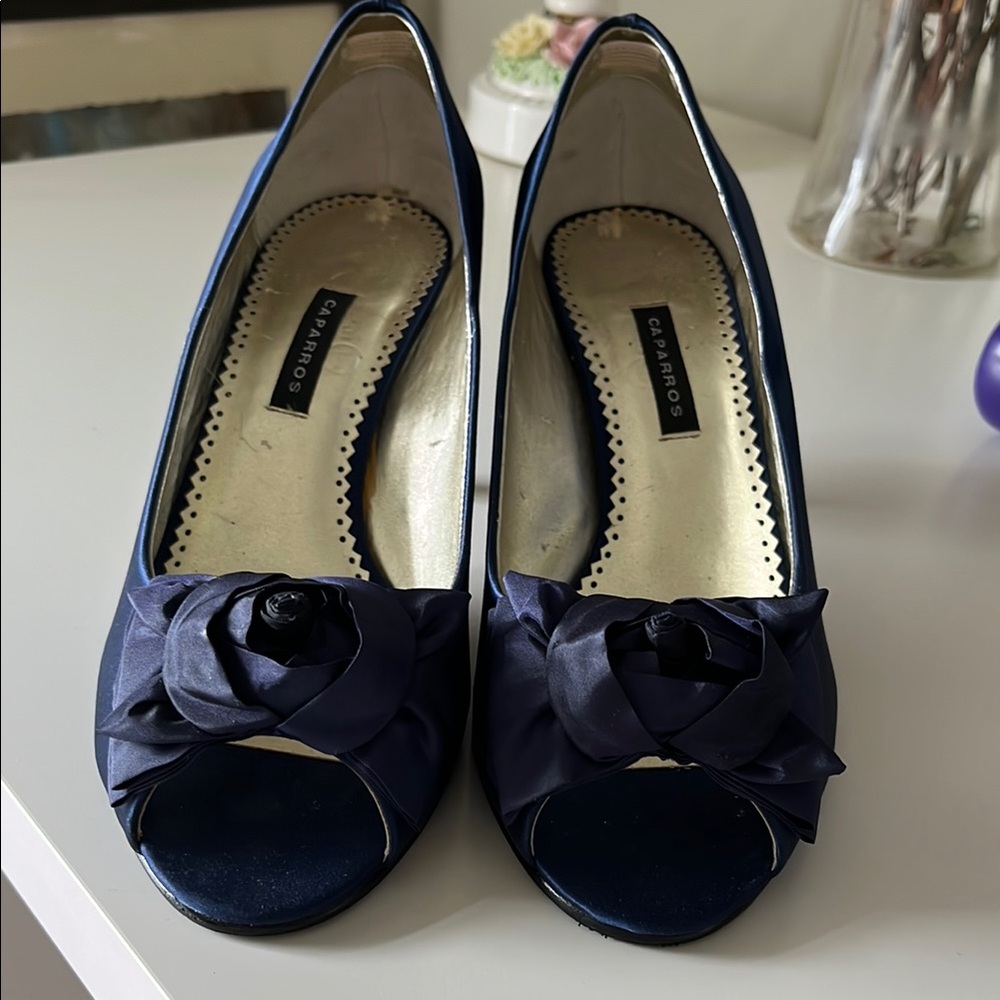 COPY - Caparros Women's Navy Peep-Toe Heels